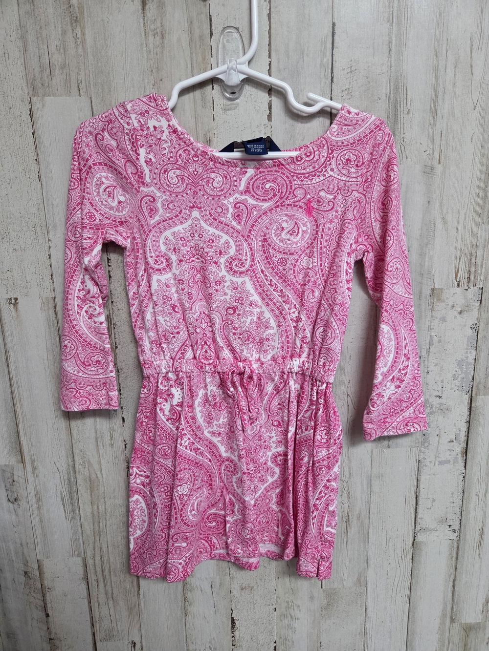 💝 Ralph Lauren Pink Paisley Long-Sleeve Kids Dress